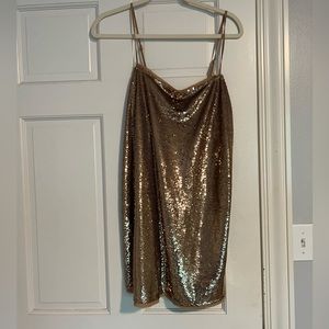 Free people gold dress
